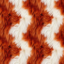 Orange & White Fur Fabric - ineedfabric.com