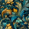 Ornate Renaissance Floral Pattern 16 Fabric - ineedfabric.com