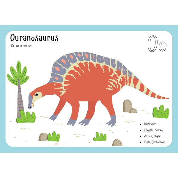 Ouranosaurus Flash Card Fabric Panel - ineedfabric.com