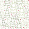 Outlined Christmas Trees Fabric - ineedfabric.com