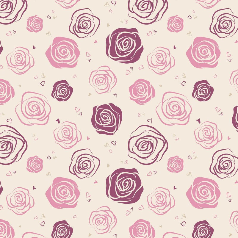 Outlined Roses Fabric - Tan - ineedfabric.com