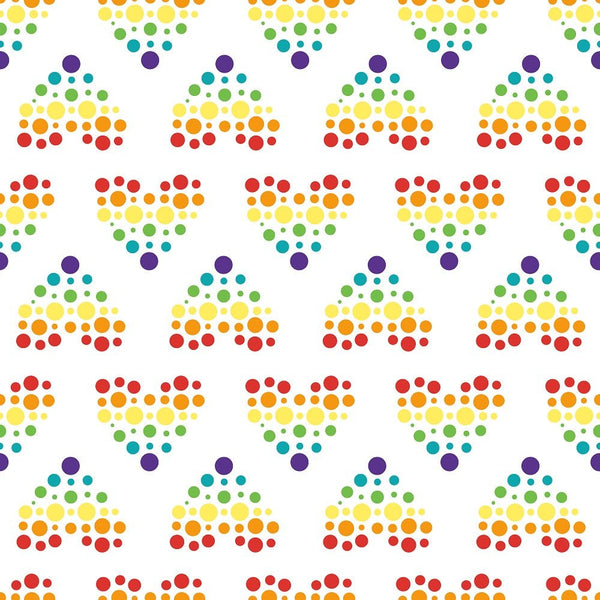 Over the Rainbow Hearts Allover Fabric - ineedfabric.com