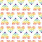 Over the Rainbow Hearts Allover Fabric - ineedfabric.com