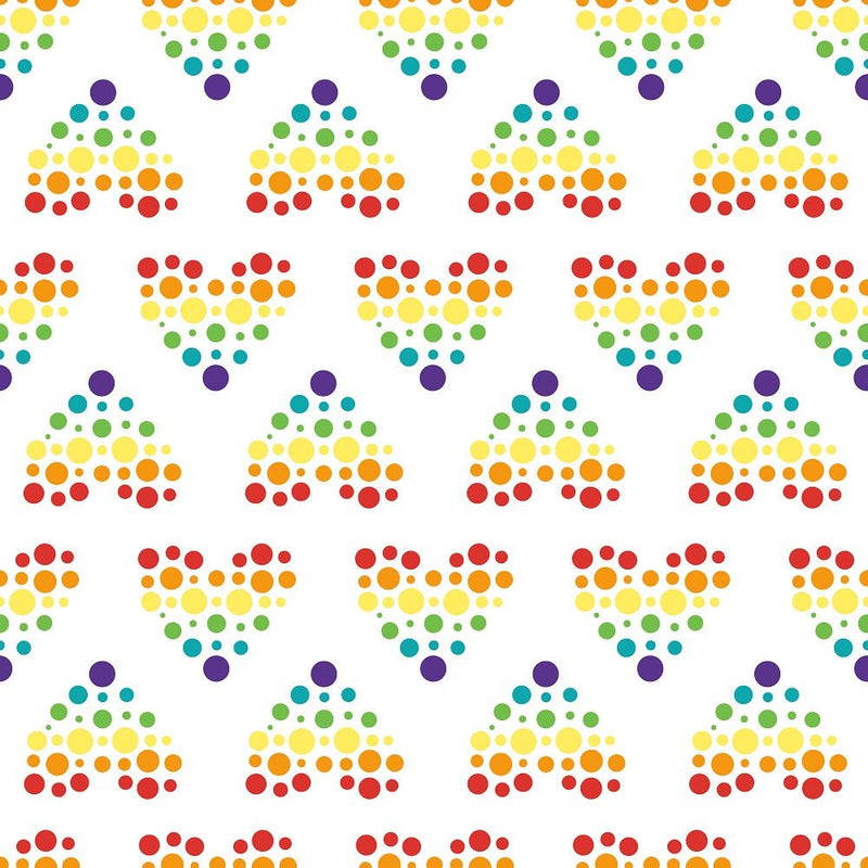 Over the Rainbow Hearts Allover Fabric - ineedfabric.com