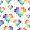 Over the Rainbow Mosaic Hearts and Dots Fabric - ineedfabric.com
