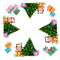 Owl Wish You A Merry Christmas Tree Skirt Fabric Panel - ineedfabric.com