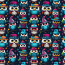 Owls in Hats Fabric - ineedfabric.com