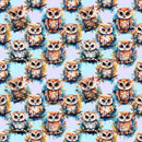 Owls in Tree Branch Fabric - ineedfabric.com