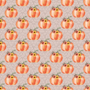 Packed Autumn Pumpkins & Florals Fabric - Tan - ineedfabric.com