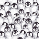 Packed Baby Penguins Fabric - ineedfabric.com