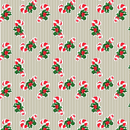 Packed Candy Canes & Stripes Fabric - Green - ineedfabric.com