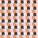 Packed Cartoon Pigs Fabric - Multi - ineedfabric.com