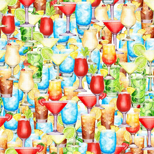 Packed Cocktails Fabric - Multi - ineedfabric.com