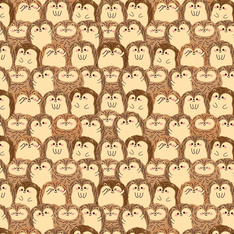 Packed Cute Cartoon Hedgehogs Fabric - ineedfabric.com