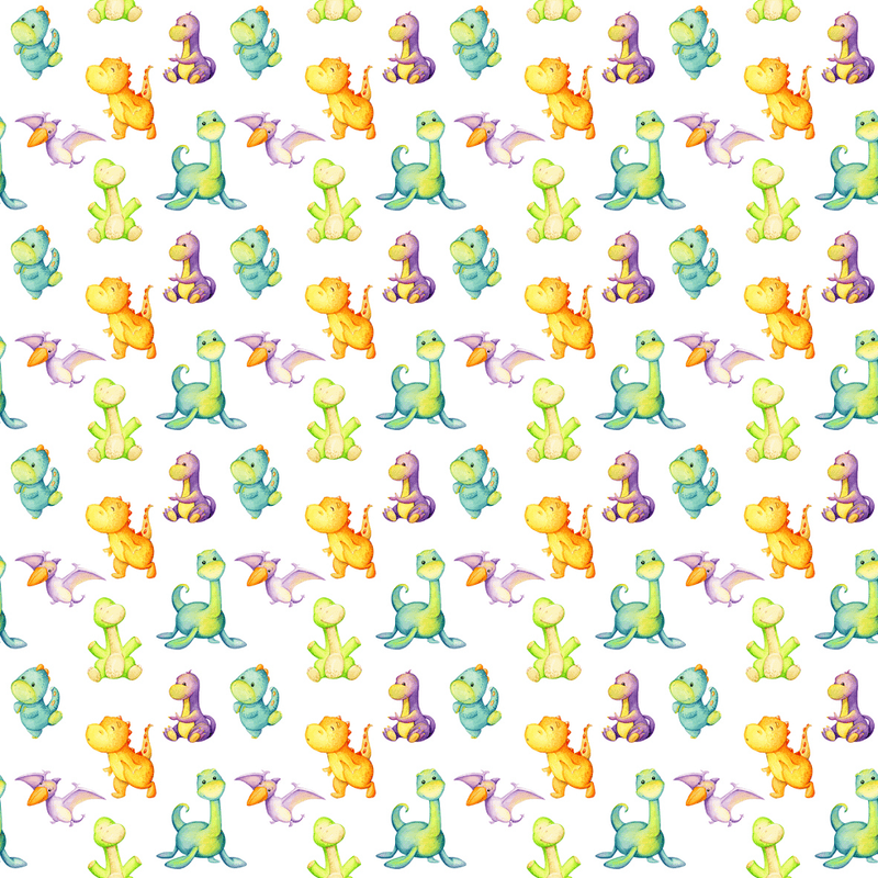 Packed Dinosaurs Fabric - Multi - ineedfabric.com