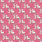 Packed Easter Flowers & Lamb on Hearts Fabric - Pink - ineedfabric.com