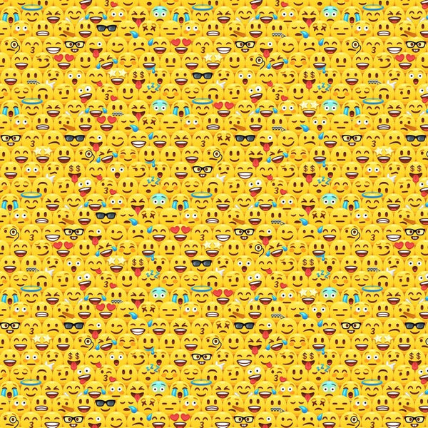 Packed Emojis Fabric - ineedfabric.com