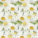 Packed Flowers Daises Fabric - ineedfabric.com