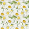 Packed Flowers Daises Fabric - ineedfabric.com