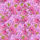 Packed Flowers Hydrangeas Fabric - ineedfabric.com