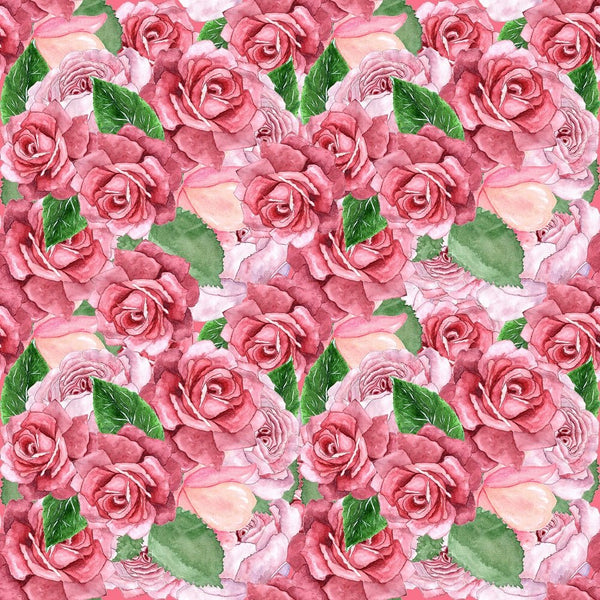 Packed Flowers Roses Fabric - ineedfabric.com