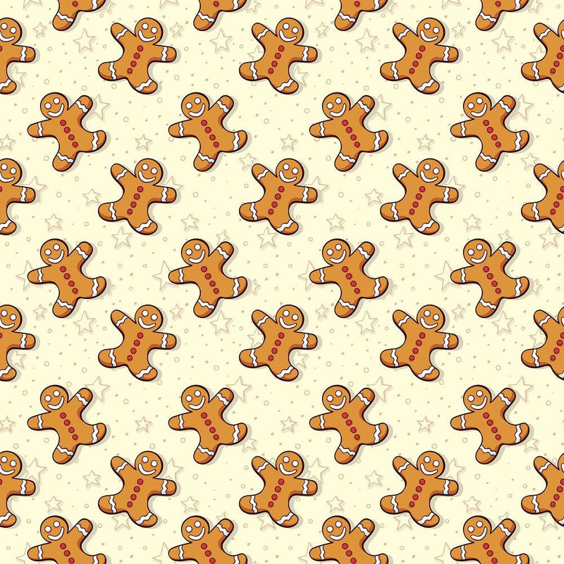 Packed Gingerbread Men Fabric - ineedfabric.com