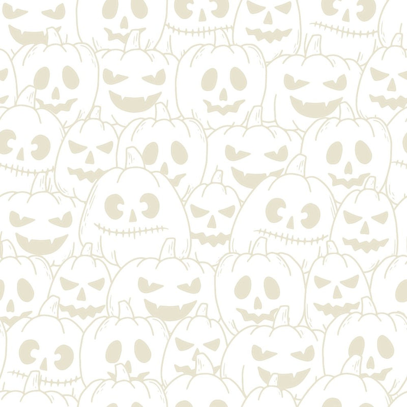 Packed Halloween Carved Pumpkins Tone on Tone Fabric - ineedfabric.com