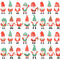 Packed Holiday Gnomes Fabric - White - ineedfabric.com