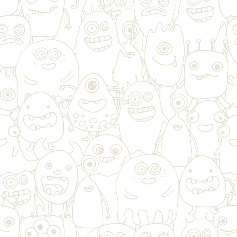 Packed Monster Doodles Tone on Tone Fabric - ineedfabric.com
