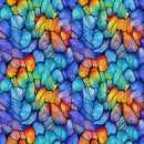 Packed Rainbow Butterfly Wing Fabric - ineedfabric.com