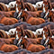 Packed Realistic Horses Pattern 2 Fabric - ineedfabric.com