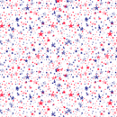 Packed Red & Blue Stars Fabric - Multi - ineedfabric.com
