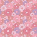 Packed Retro Daisy Pattern 2 Fabric - ineedfabric.com