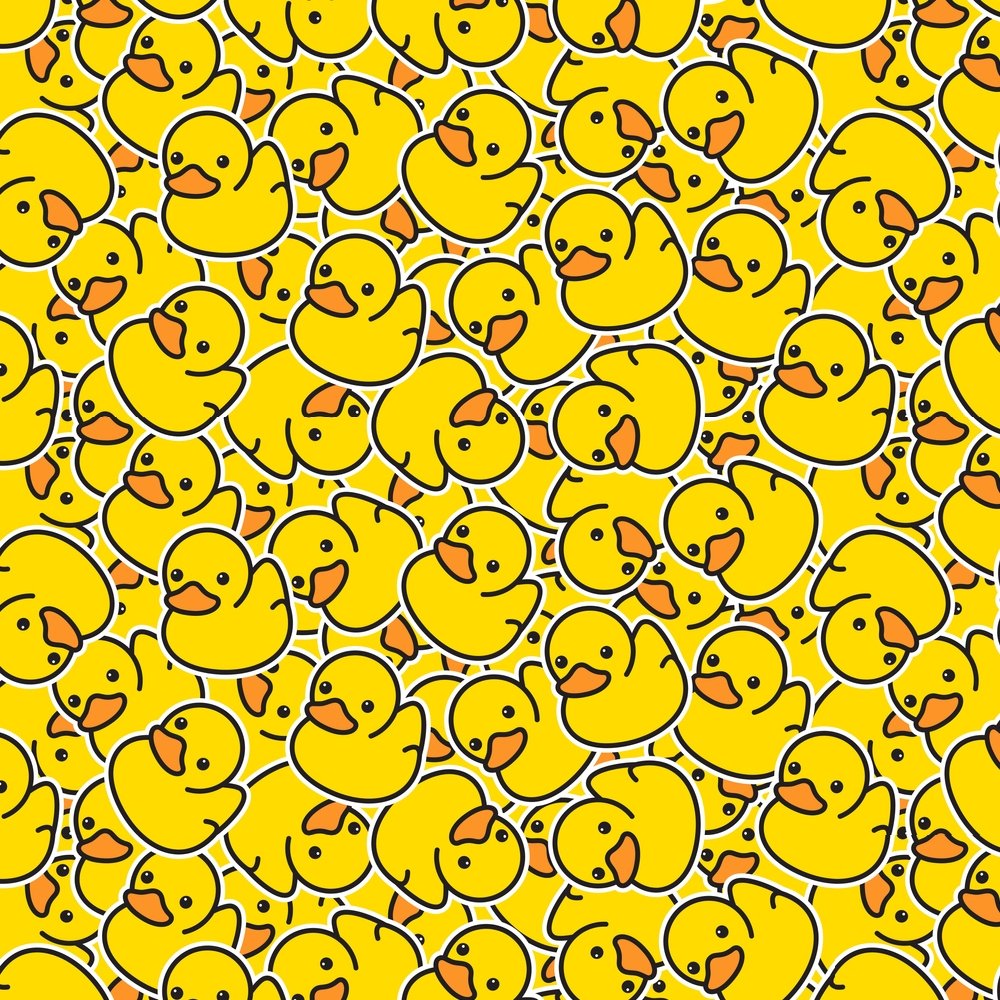 Fun Sewing Packed Rubber Duck Fabric - Yellow, Size: Yard