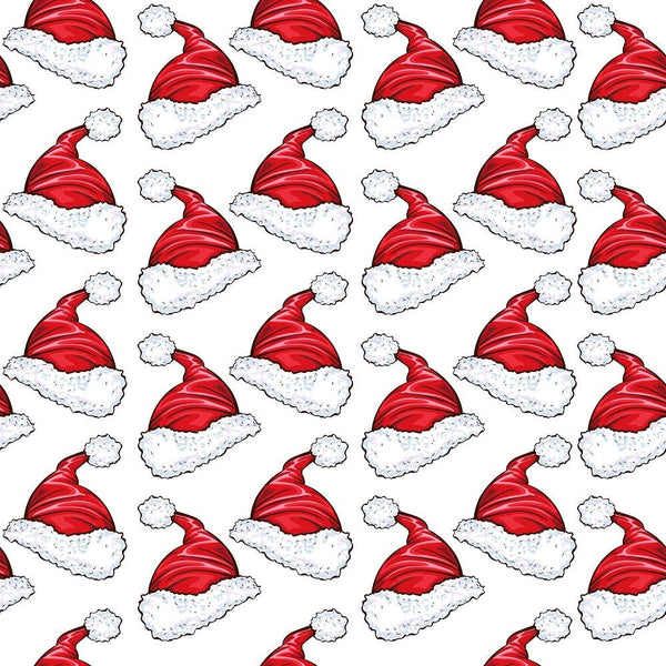 Packed Santa Claus Hats Fabric - ineedfabric.com