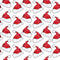Packed Santa Claus Hats Fabric - ineedfabric.com