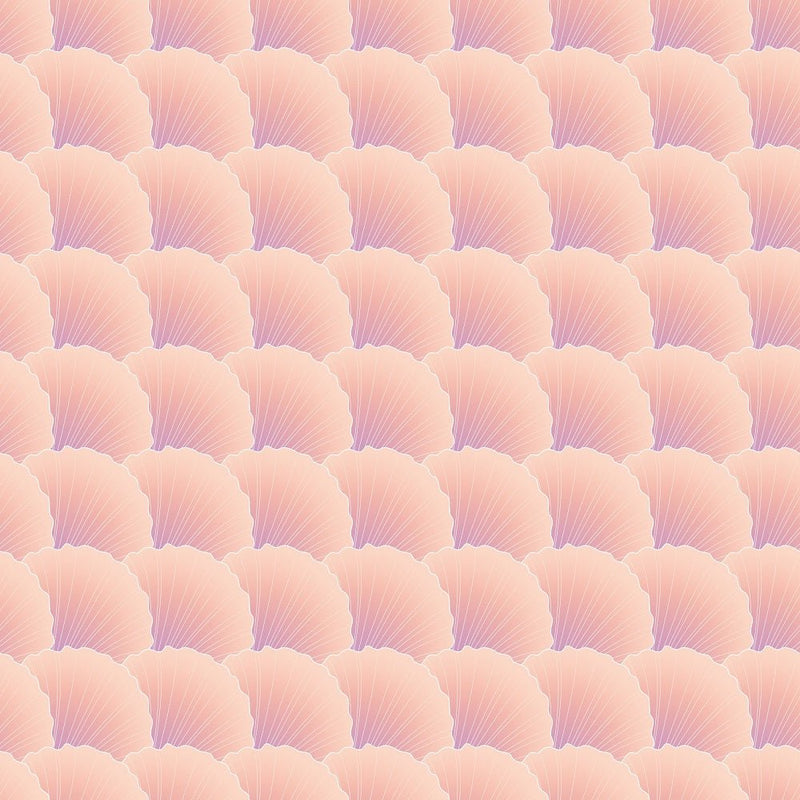 Packed Seashells Fabric - Pink - ineedfabric.com
