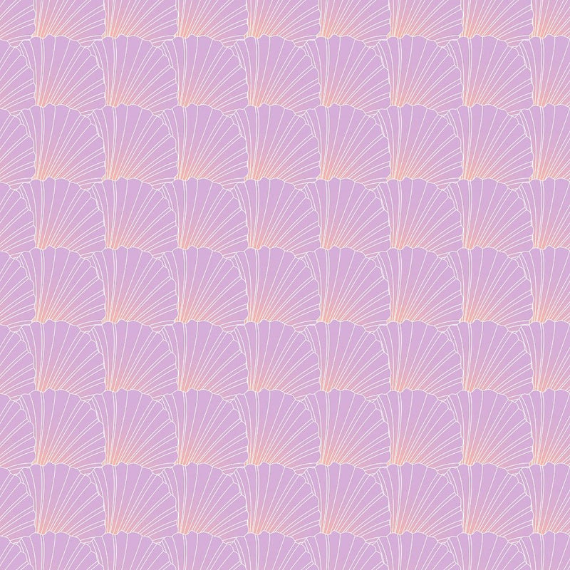 Packed Seashells Fabric - Purple - ineedfabric.com