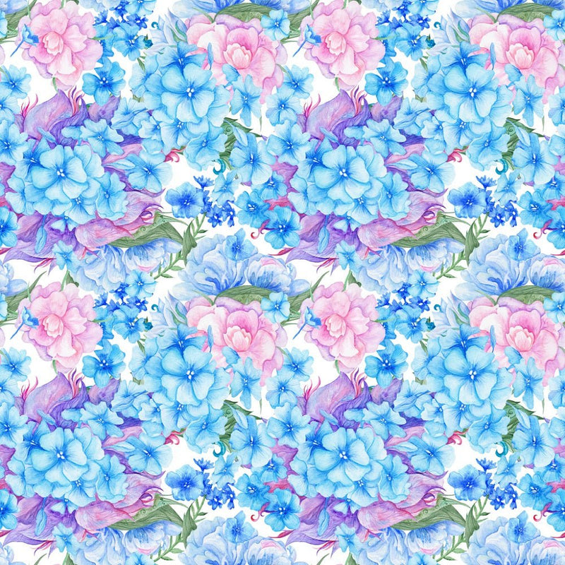 Packed Shabby Chic Florals Fabric - ineedfabric.com