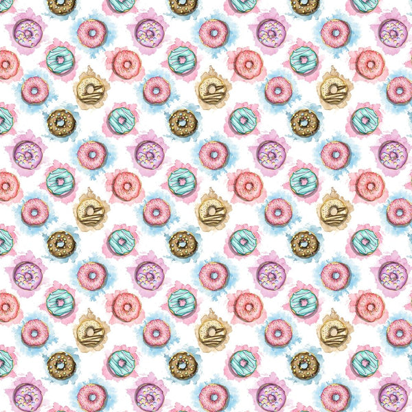Packed Sprinkled Doughnuts Fabric - Multi - ineedfabric.com