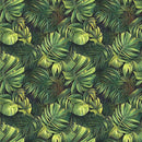 Packed Tropical Leaves Fabric - ineedfabric.com
