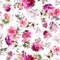 Packed Watercolor Summer Floral Fabric - Pink - ineedfabric.com