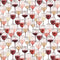 Packed Wine Glass Fabric - White - ineedfabric.com