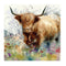 Paint Drip Highland Cow 2 Fabric Panel - ineedfabric.com
