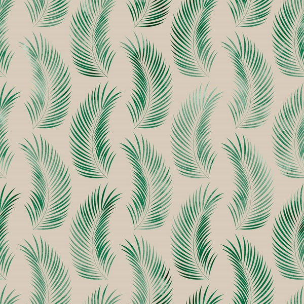 Palm Tree Leaves Fabric - Tan - ineedfabric.com