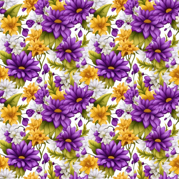 Pansy & Cape Daisy Fabric - ineedfabric.com