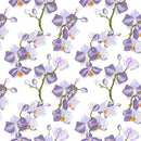 Paradise Flowers on Vines Fabric - White - ineedfabric.com