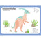 Parasaurolophus Flash Card Fabric Panel - ineedfabric.com