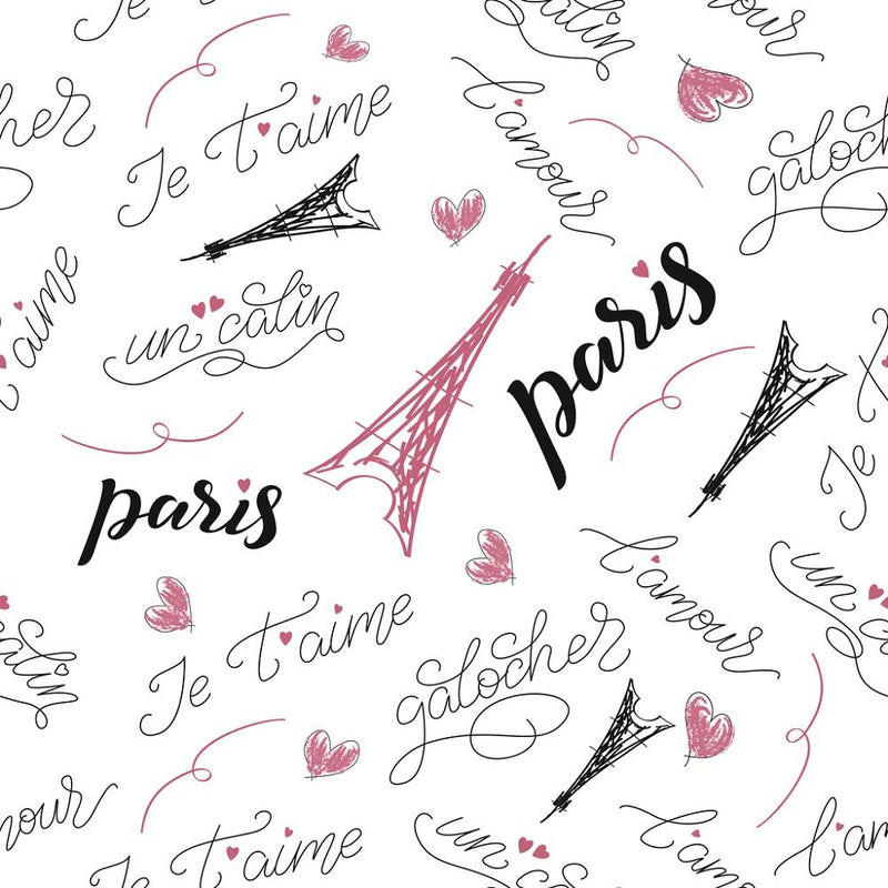 Paris French Font Fabric - ineedfabric.com