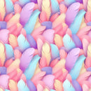 Pastel Feather Fabric - ineedfabric.com